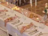 dining hall setup for wedding reception