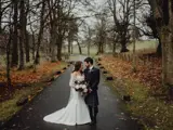 couple getting married in winter